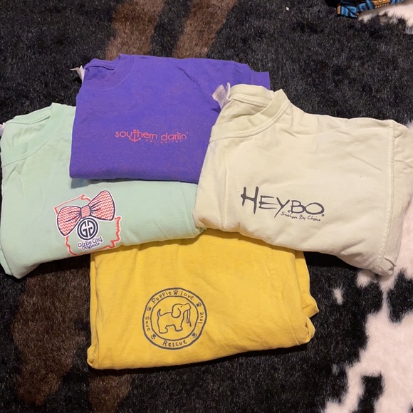 Comfort Colors Tops - Bundle of 4 medium t shirts southern animal prints